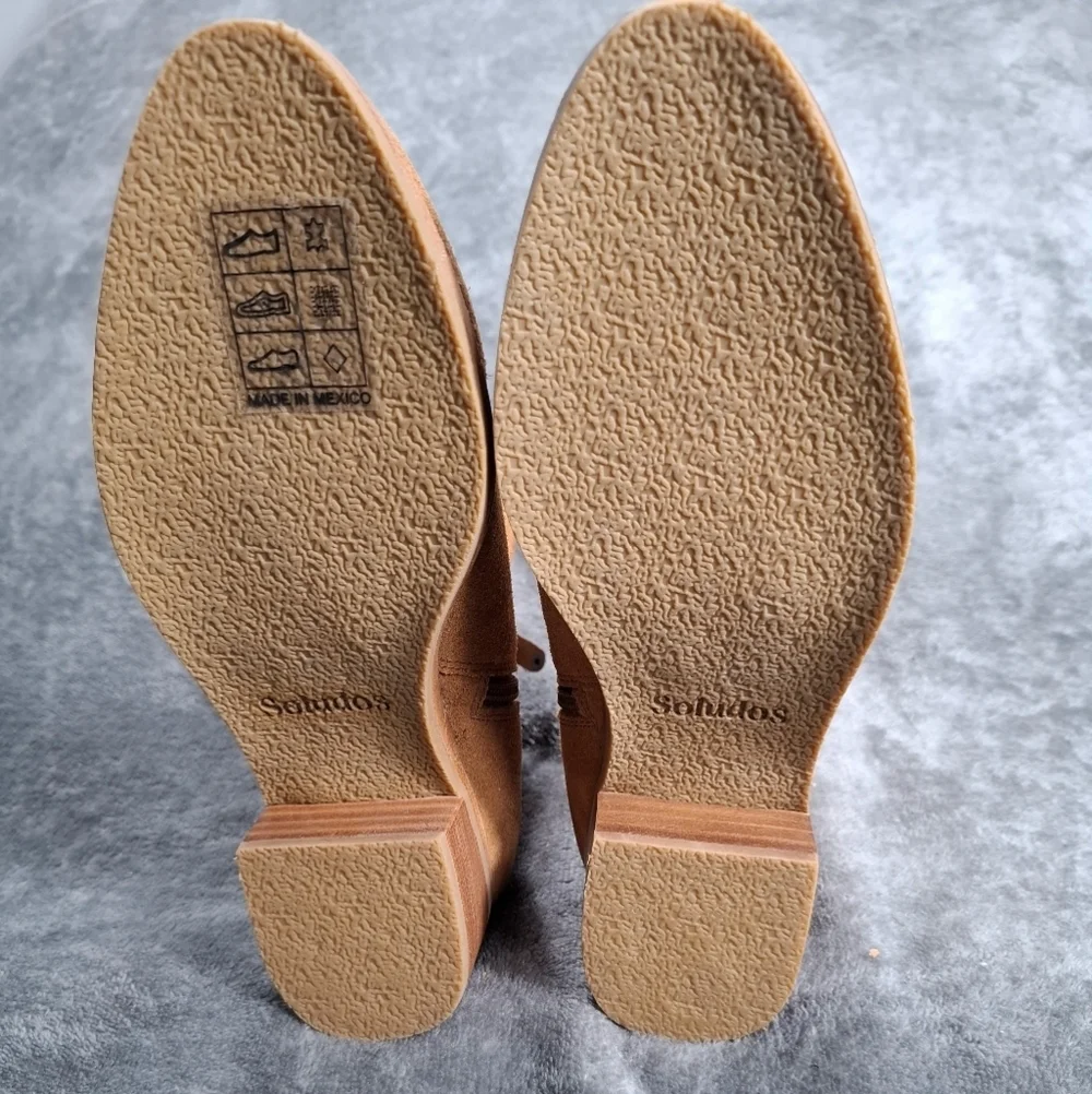 Soludos Delancey Ankle Bootie women's  size US 6 Tan Leather Minimalist
